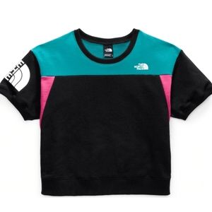 The North Face Graphic Collection Short Sleeve T Shirt Blue Black Hot Pink